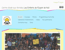 Tablet Screenshot of enfantsdelespoirhull.org